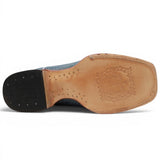 Botas de Piel Original Punta Cuadrada Color Azul - Tanner Mark Boots - Tanner Mark Boots
