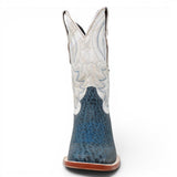 Botas de Piel Original Punta Cuadrada Color Azul - Tanner Mark Boots - Tanner Mark Boots