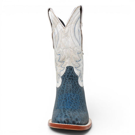 Botas de Piel Original Punta Cuadrada Color Azul - Tanner Mark Boots - Tanner Mark Boots