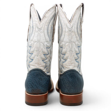 Botas de Piel Original Punta Cuadrada Color Azul - Tanner Mark Boots - Tanner Mark Boots