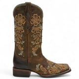 Botas de Piel Original Punta Cuadrada Color Cafe - Ive West - Rudel & Co.