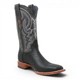 Botas de Piel Original Punta Cuadrada Color Negro - Tanner Mark Boots - Tanner Mark Boots