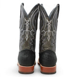Botas de Piel Original Punta Cuadrada Color Negro - Tanner Mark Boots - Tanner Mark Boots