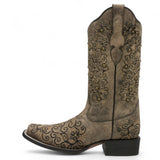 Botas de Piel Original Punta Cuadrada Color Nuez - Ive West - Rudel & Co.