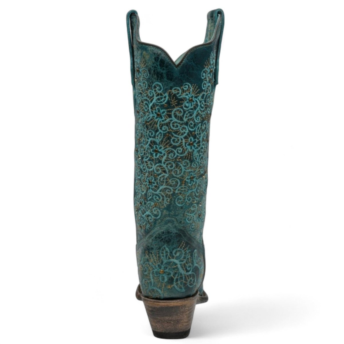 Botas de Piel Original Punta Recortada Color Turquesa - Ive West - Rudel & Co.