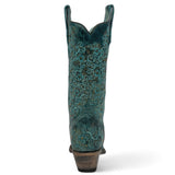 Botas de Piel Original Punta Recortada Color Turquesa - Ive West - Rudel & Co.
