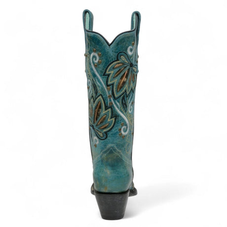 Botas de Piel Original Punta Recortada Color Turquesa - Ive West - Rudel & Co.