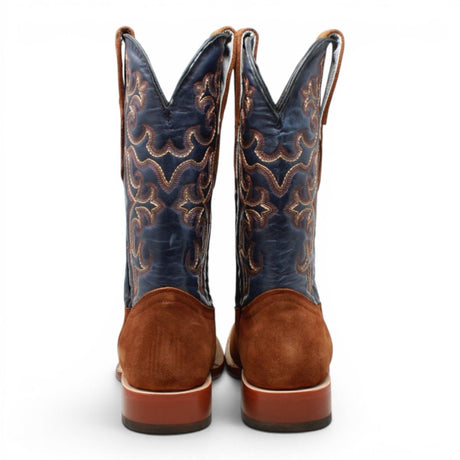 Botas de Piel Original Ruff Out Punta Cuadrada Color Cognac - Tanner Mark Boots - Tanner Mark Boots