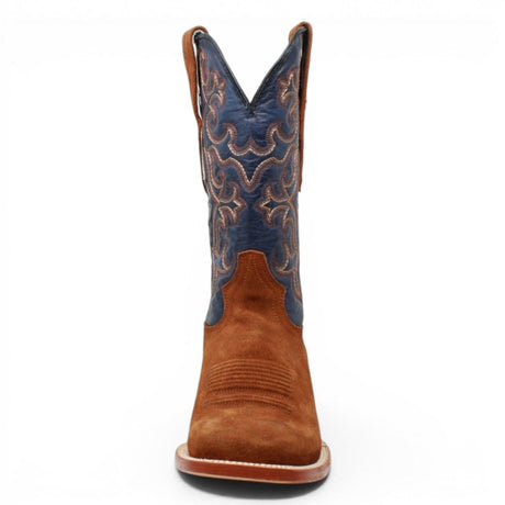 Botas de Piel Original Ruff Out Punta Cuadrada Color Cognac - Tanner Mark Boots - Tanner Mark Boots