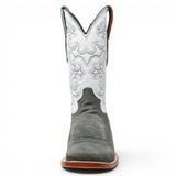 Botas de Piel Original Ruff Out Punta Cuadrada Color Gris - Tanner Mark Boots - Tanner Mark Boots
