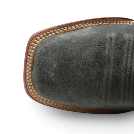 Botas de Piel Original Ruff Out Punta Cuadrada Color Gris - Tanner Mark Boots - Tanner Mark Boots