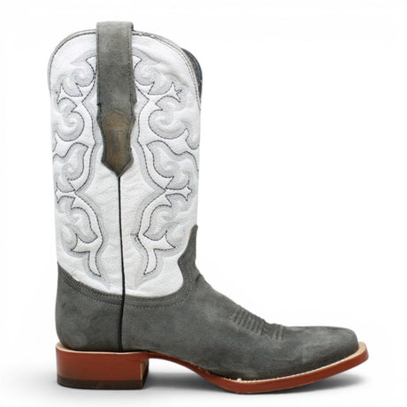 Botas de Piel Original Ruff Out Punta Cuadrada Color Gris - Tanner Mark Boots - Tanner Mark Boots