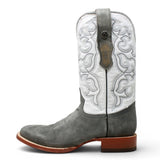 Botas de Piel Original Ruff Out Punta Cuadrada Color Gris - Tanner Mark Boots - Tanner Mark Boots