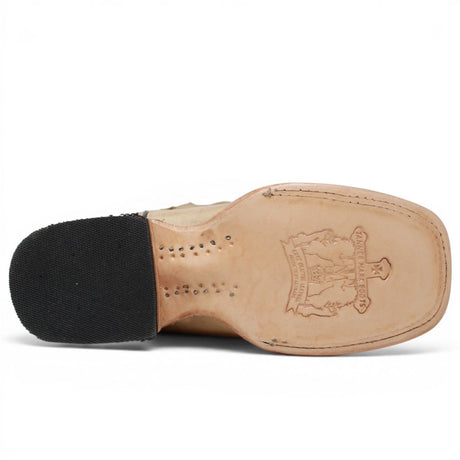 Botas de Piel Pulida con Diseño Tri-Star Punta Cuadrada Para Dama Color Arena - Tanner Mark Boots - Tanner Mark Boots