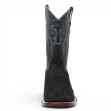 Botas de Piel Punta Cuadrada Piton Grabado Nobuck- Rodeo Imports - Rodeo Imports