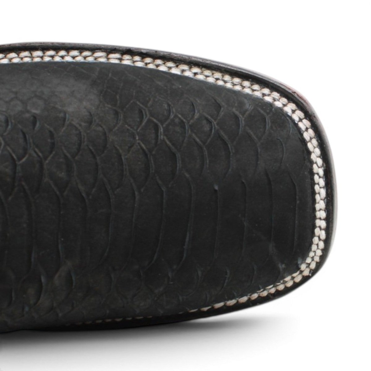 Botas de Piel Punta Cuadrada Piton Grabado Nobuck- Rodeo Imports - Rodeo Imports