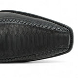 Botas de Piel Punta Cuadrada Piton Nobuck Color Cafe con Cierre - LC260Negro - La Carreta