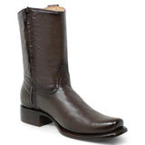 Botas de Piel Punta Dubai Cuadrada Para Hombre Color Cafe con Cierre - La Sierra - La Carreta