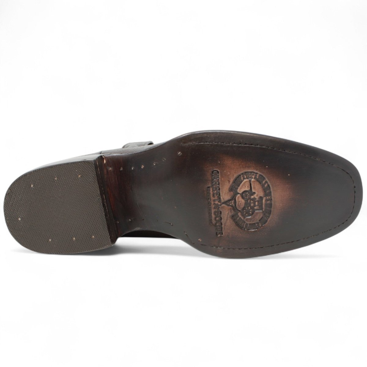 Botas de Piel Punta Dubai Cuadrada Para Hombre Color Cafe con Cierre - La Sierra - La Carreta