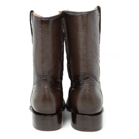 Botas de Piel Punta Dubai Cuadrada Para Hombre Color Cafe con Cierre - La Sierra - La Carreta