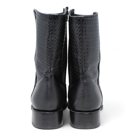 Botas de Piel Punta Dubai Cuadrada Para Hombre Color Negro con Cierre - LC261 - La Carreta