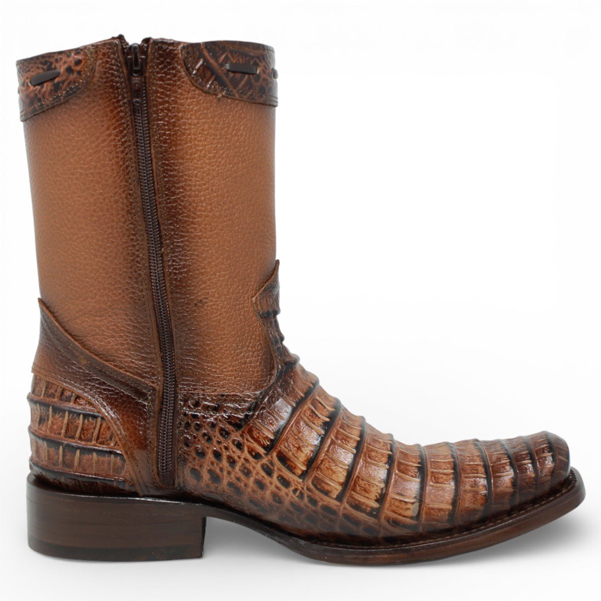 Botas de Piel Punta Dubai Grabado Caiman Belly - LC265 - La Carreta