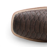 Botas de Piton Grabado Punta Cuadrada Color Cafe Matte - Tanner Mark Boots - Tanner Mark Boots