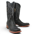 Botas de Piton Grabado Punta Cuadrada Color Negro - Tanner Mark Boots - Tanner Mark Boots