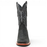 Botas de Piton Grabado Punta Cuadrada Color Negro - Tanner Mark Boots - Tanner Mark Boots