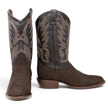 Botas de Piton Grabado Punta Oval - La Carreta - La Carreta