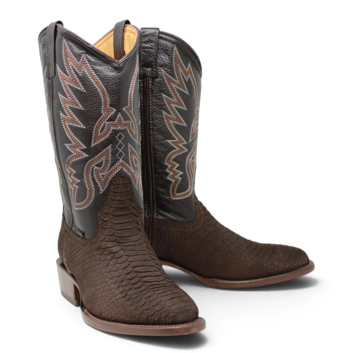 Botas de Piton Grabado Punta Oval - La Carreta - La Carreta