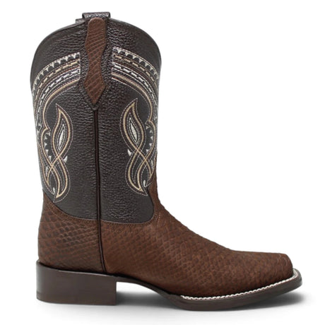 Botas de Piton Grabado Punta Rodeo Cuadrada - La Carreta - La Carreta