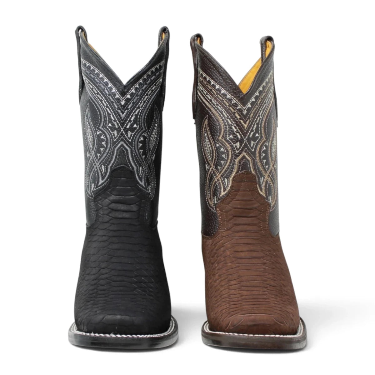 Botas de Piton Grabado Punta Rodeo Cuadrada - La Carreta - La Carreta
