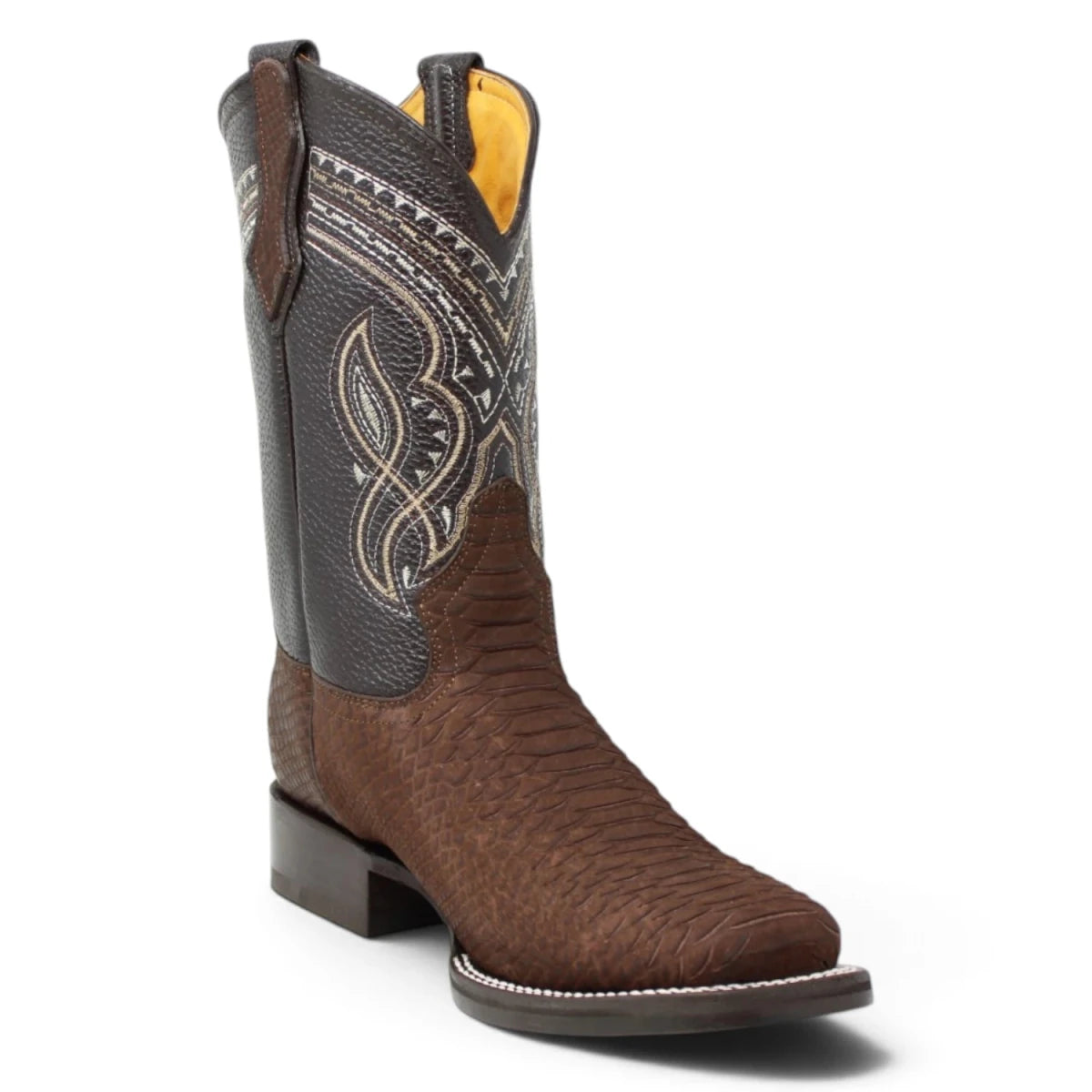 Botas de Piton Grabado Punta Rodeo Cuadrada - La Carreta - La Carreta