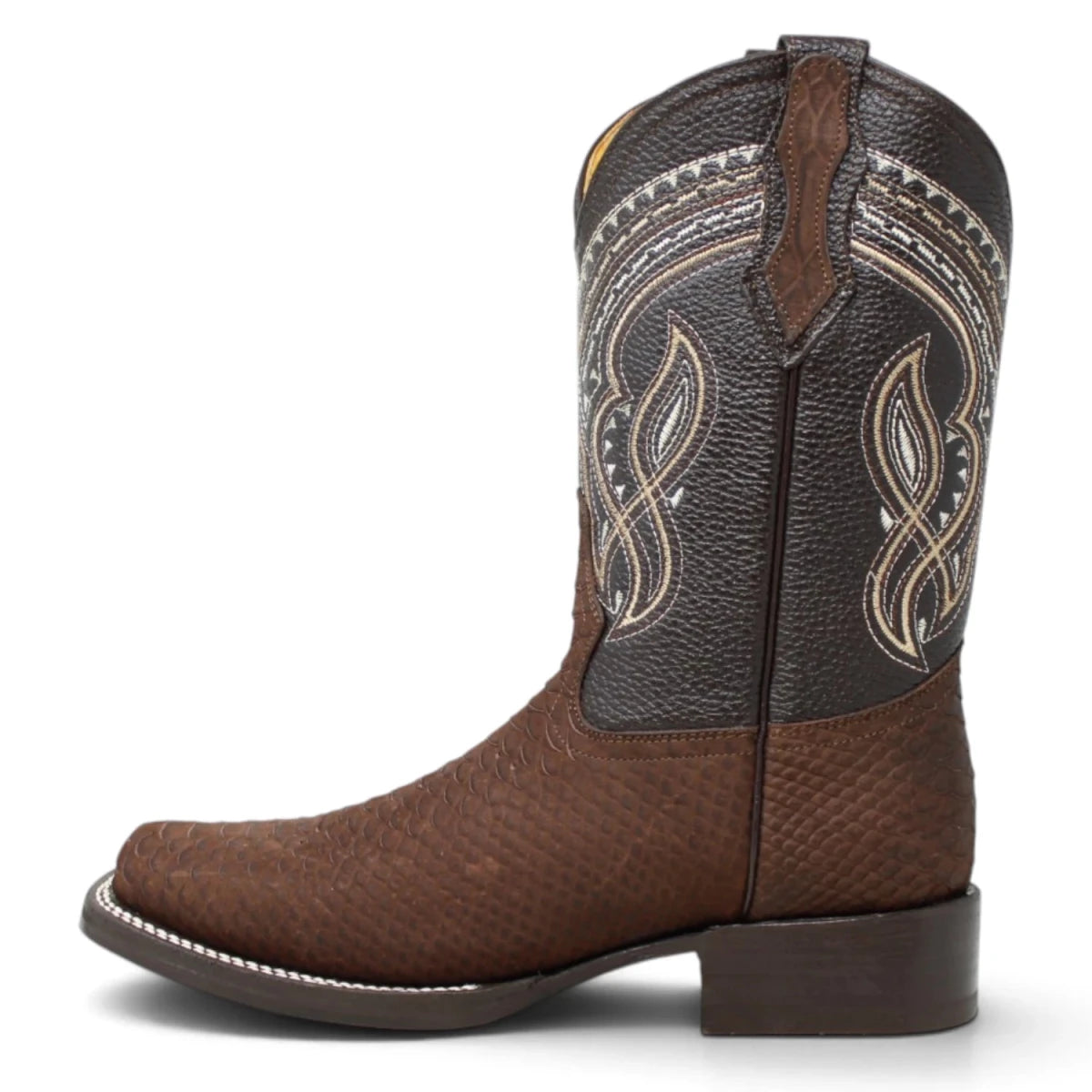 Botas de Piton Grabado Punta Rodeo Cuadrada - La Carreta - La Carreta