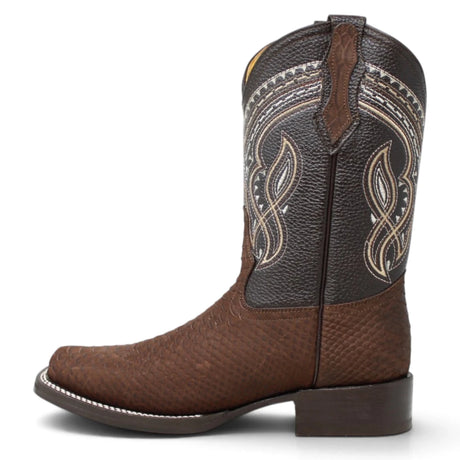 Botas de Piton Grabado Punta Rodeo Cuadrada - La Carreta - La Carreta