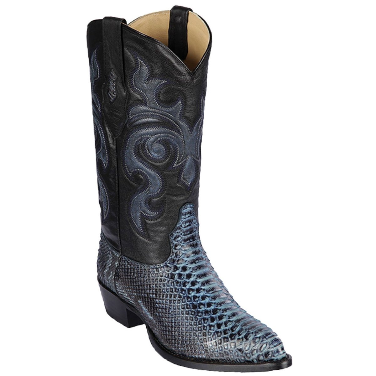 Original Python Boots Last Pointed Toe Rustic Blue Color - Los Altos B ...
