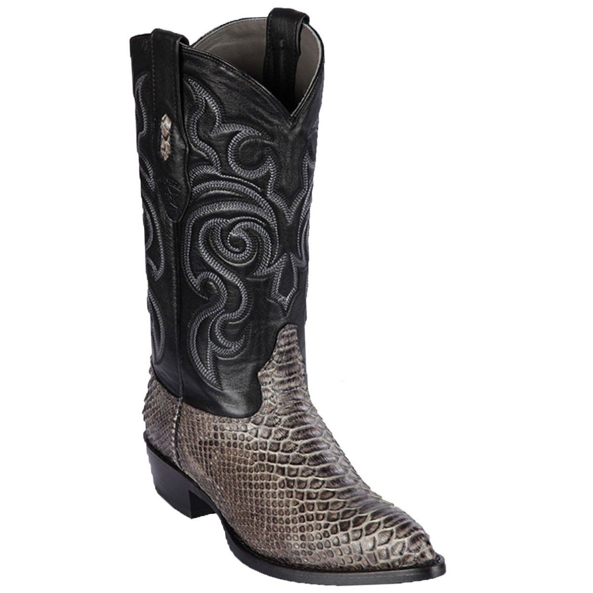 Original Python Boots Last Pointed Toe Rustic Black Color - Los Altos ...