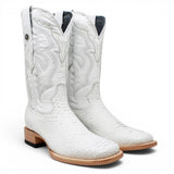 Botas de Piton Original Punta Amplia Cuadrada Color Blanco - Tanner Mark Boots - Tanner Mark Boots