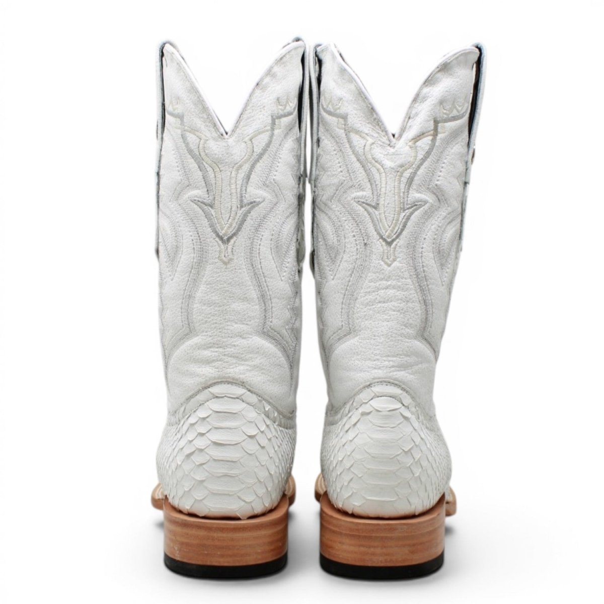 Botas de Piton Original Punta Amplia Cuadrada Color Blanco - Tanner Mark Boots - Tanner Mark Boots