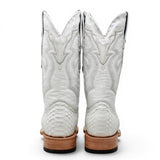 Botas de Piton Original Punta Amplia Cuadrada Color Blanco - Tanner Mark Boots - Tanner Mark Boots