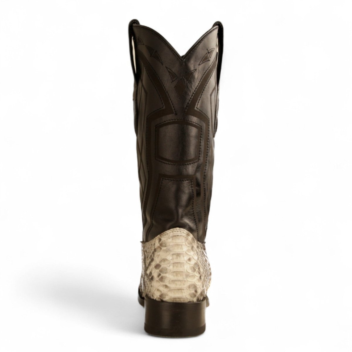 Botas de Piton Original Punta Cuadrada Europea Color Natural - Los Altos Boots - Los Altos Boots