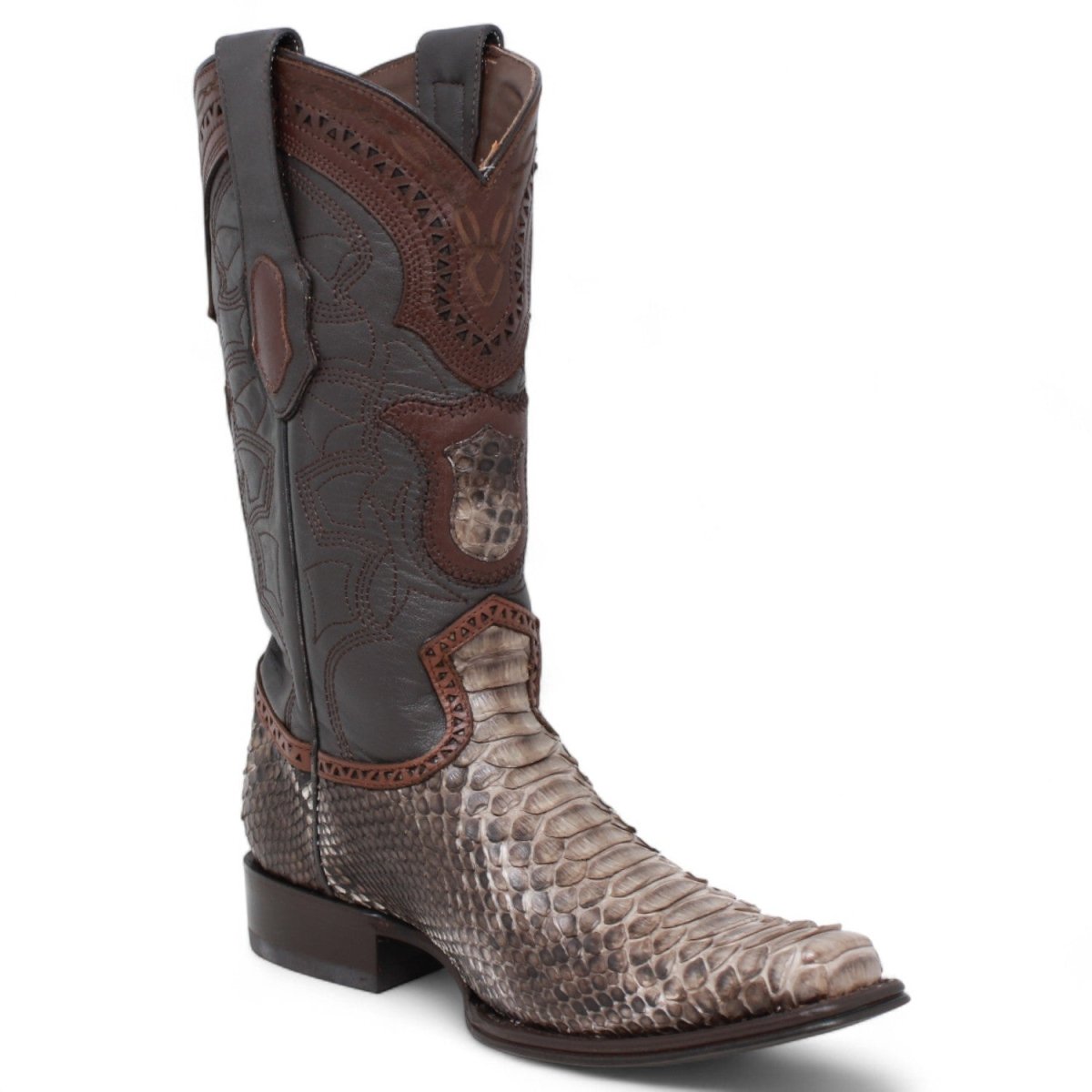 Original Python Boots European Toe Rustic Brown Color - Los Altos Boot