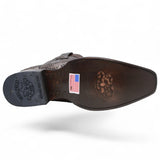 Botas de Piton Original Punta Europea Color Cafe Rustico - Los Altos Boots - Los Altos Boots