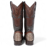 Botas de Piton Original Punta Europea Color Cafe Rustico - Los Altos Boots - Los Altos Boots