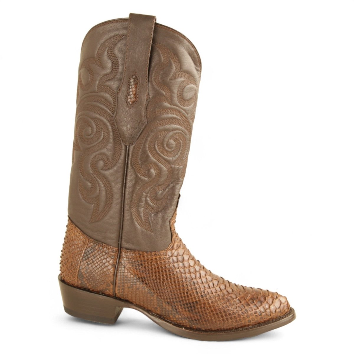 Vriesea Python Boots激レア中株海外輸入株値下げしました。 Original Python Boots Oval Toe Color Porto Cafe - Los Altos Boots