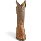 Botas de Piton Original Punta Oval Color Porto Cafe - Los Altos Boots - Los Altos Boots