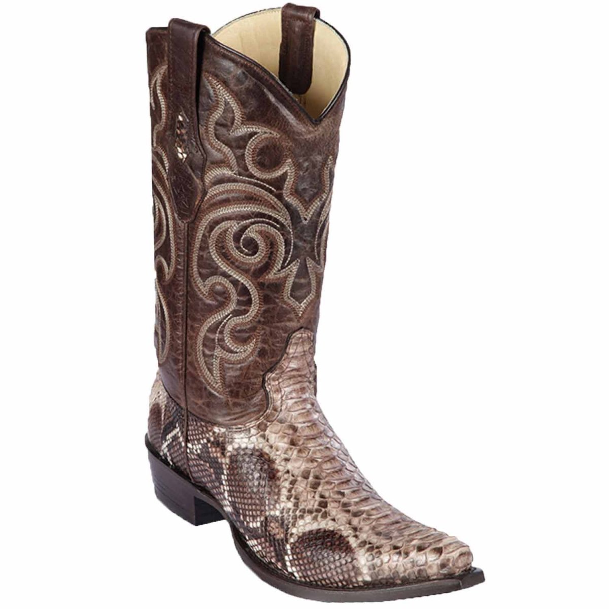 Original Python Boots with Cut Toe Rustic Brown Color - Los Altos Boot ...