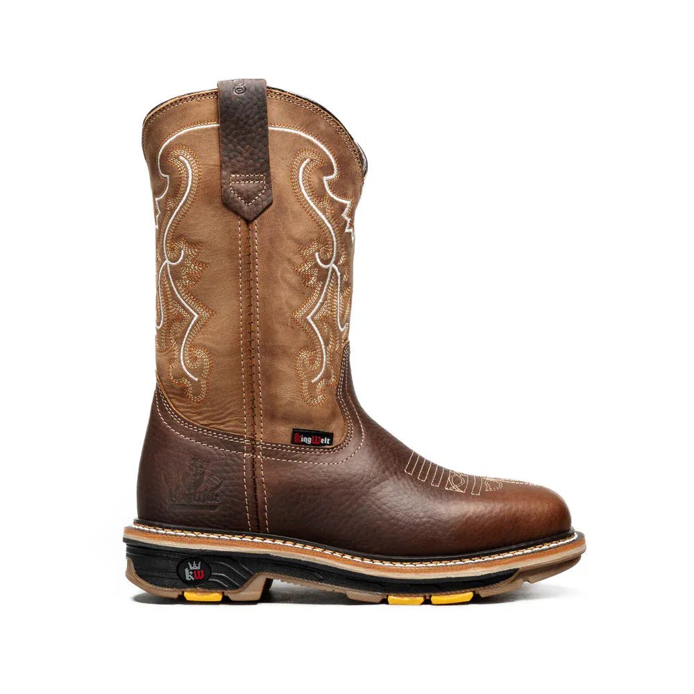 Botas de Trabajo 11" Horma Cuadrada Color Cafe - King Welt - King Welt