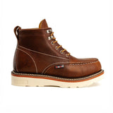 Botas de Trabajo Apache 6" Horma Moc Toe Color Cafe Oscuro - King Welt - King Welt